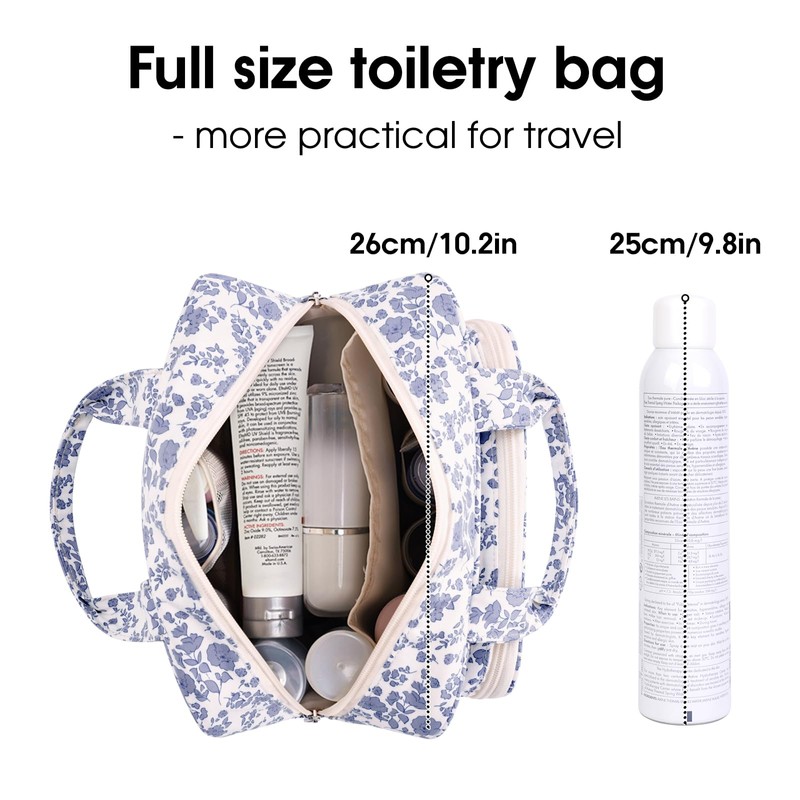 Narwey Full Size Toiletry Bag Large Makeup Bag Organizer Travel
