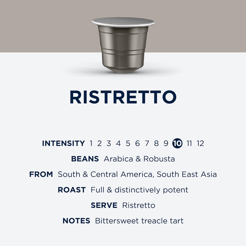 CafePod Coffee Pods Nespresso Compatible Ristretto 60 Aluminium Capsules