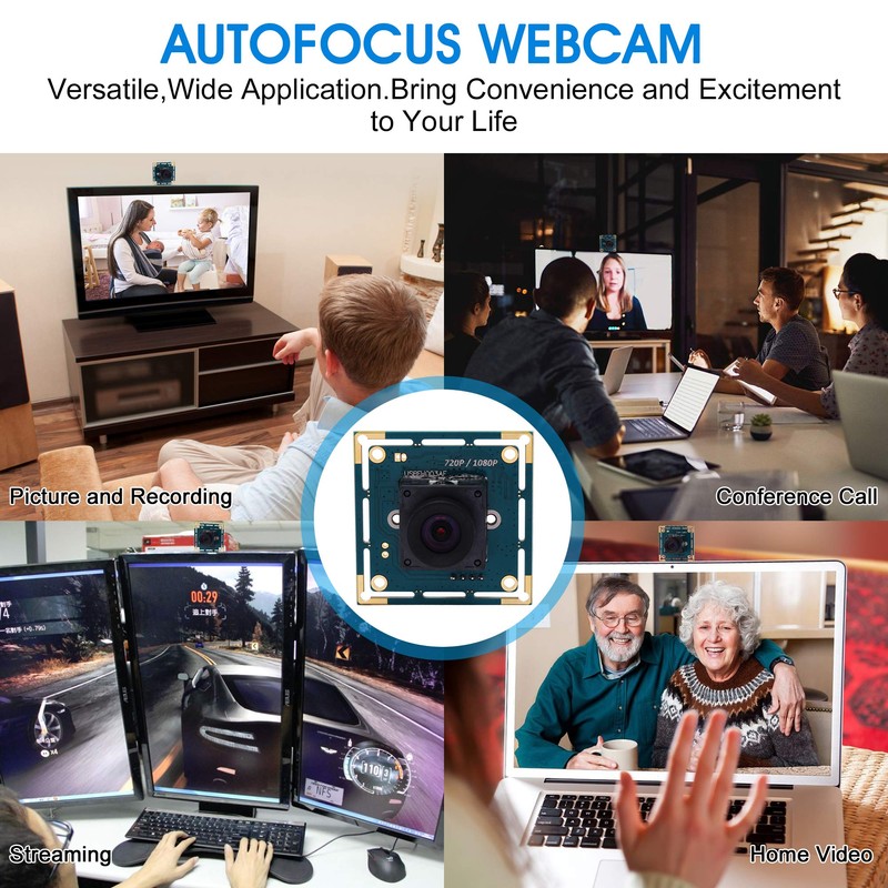 ELP Autofocus Camera, 2MP Full HD USB Camera Module, Ultra