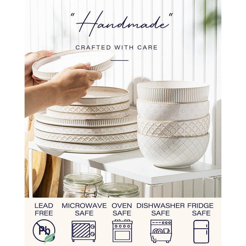 Getstar Dinnerware Sets, Plates and Bowls Sets (10.5” Dish +
