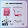Serta Essential Armless Task Chair, Small Desk Chairs with Wheels,