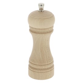 de Buyer JAVA Pepper Mill, Natural - 5.5” - Stainless Steel & Beechwood - Includes Knob to Adjust Grind Size - Corrosion Resistant - Made in France