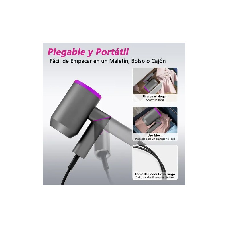 Secador Para Cabello Plegable Profesional Secadora Seguridad