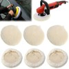 6pcs 7-inch Buffing Pads Car Bonnet Buffing Waxing Pad Kit