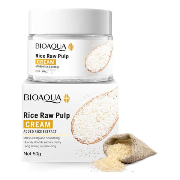 Bioaqua Crema Facial con Extracto de Arroz y cido Hialurnico,