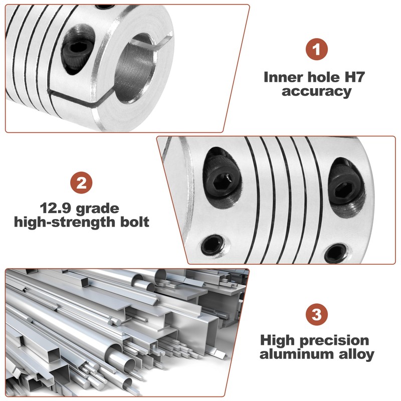 Motor Shaft 5 mm to 10 mm Flexible Shaft Couplings,