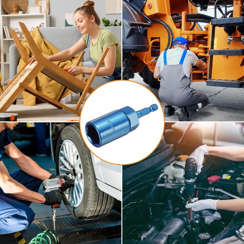 sourcing map Nut Driver 18mm Hex Drive Socket CR-V Steel