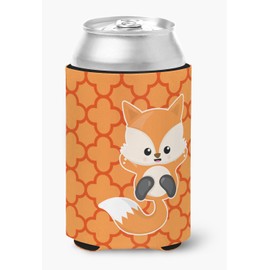 Caroline's Treasures BB7085CC Baby Fox Quatrafoil Can or Bottle Hugger Cooler Washable Drink Sleeve Collapsible Beverage Insulated Holder, Can Hugger, Multicolor