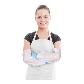 VEPATIM 100 Sleeve Protectors White PE Approx. 20 x 40 cm