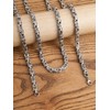 HAQUIL Stainless Steel Square Byzantine Link Chain Necklace, Jewelry Gift