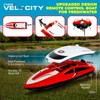 Force1 Velocity Fast RC Speed Boat with Underwater Driving Feature:_Blue
