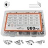 880 Pcs M2 M3 M4 M5-304 Stainless Hex Socket Flat