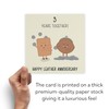 Hunts England - 3rd Wedding Anniversary Card - Leather Anniversary