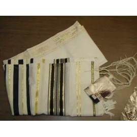 Beautiful Black & Gold Tallit (Prayer Shawl) NEW!!