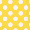 Yellow Polka Dot Beverage Napkins, 16ct