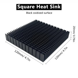 Awxlumv 120mm Large Heatsink Aluminum Heat Sink 4.72x4.72x0.79