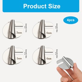 DmDoyy Sewing Machine Accessories Rolled Hem Presser Foot, Sewing Accessories, Sewing Accessories with 4 Sizes (3 mm - 6 mm) for a Wide Range of Sewing Machines