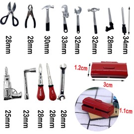 Cayway 25 PCS Miniature Garden Tools Mini Garden Tools, Miniature Scene Model Work Tools for DIY Miniature Fairy House Garden Tools