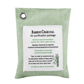 Purificador de Aire Natural Bolsa de Carbón de Carbón Activado Eliminador de Olores Eliminador de Zapatos Para El Hogar desodorante Para Fridgerator Inodoro Baños Gabinete(Verde Claro)