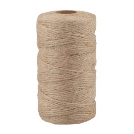 KINGLAKE 100m Garden Twine Natural, 1.5mm Brown Jute Twine Craft String Twine for Crafts, Gift wrapping,Gardening,Packing,Christmas Decoration