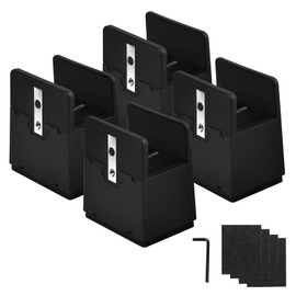 AUAUY Adjustable Bed Risers with Screw Clamp 5 cm Height, Heavy Duty Bed Raiser, Suitable for Square/Round Chair Leg Diameter from 0-3.7 cm, Supports 20,000 lbs