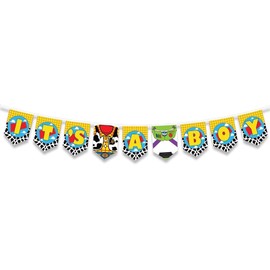 “It’s a Boy” Toy‑Theme Story Banner Bunting – Christening & Baby Shower Garland for Boys’ Birthday Party Supplies