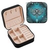 ZZKKO Moth Dead Head Small Jewelry Box Travel Jewelry Case