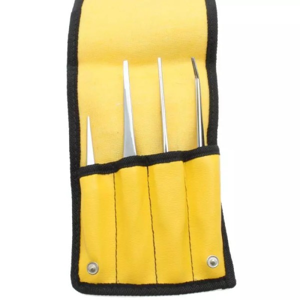 Aven 18480CL 4 Piece Cross Locking Tweezers Set