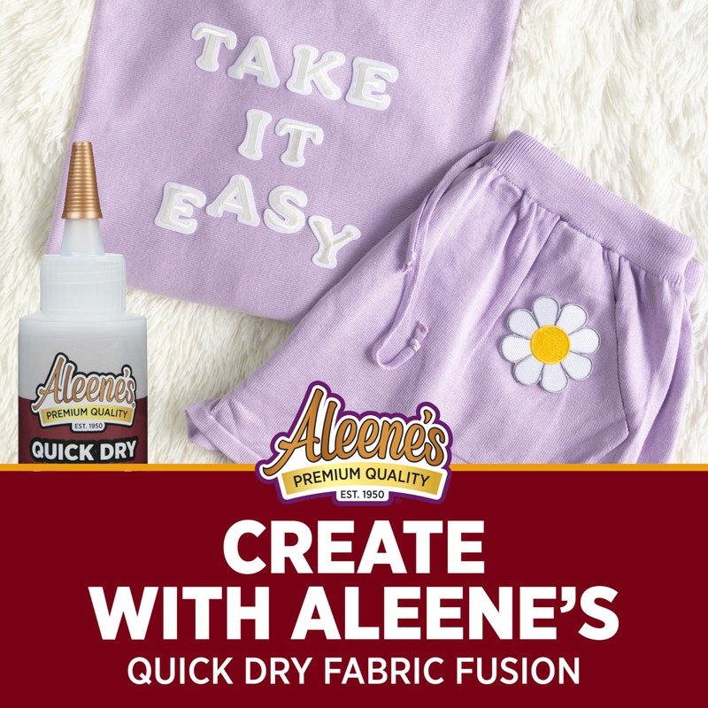 Aleene's Quick Dry fabric Fusion Permanent Fabric Adhesive, 4-Ounce