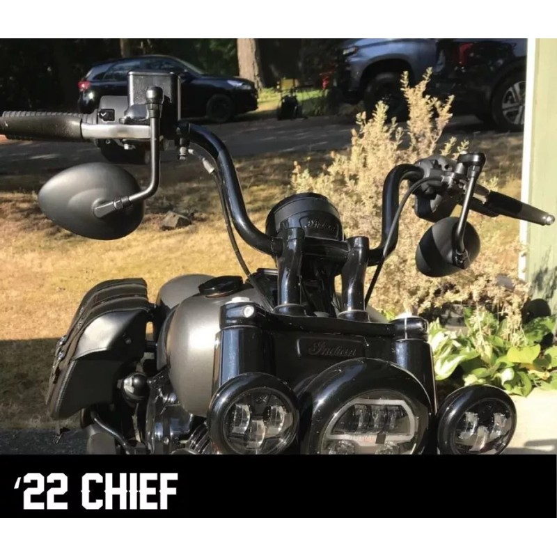 Combustion Industries Mirror flip kit Indian Motorcycle Chief Chieftain Challenger