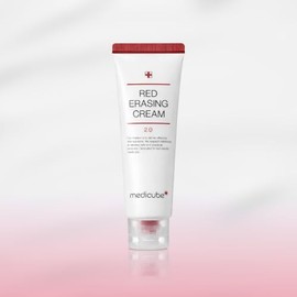 MEDICUBE Red Erasing Cream 2.0, Crema Facial Coreana con Niacinamida, Vitamina E y Betacaroteno, para Marcas Post-Imperfecciones y Tono Desigual, 50 m