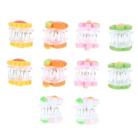 TOVINANNA 20pcs Cartoon Girl Hair Claw Clips Set Mini Resin Hair Grips for Toddlers for Summer Styles