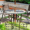 Britown Coastal Beach Round Outdoor Tablecloth with Umbrella Hole, Plaid