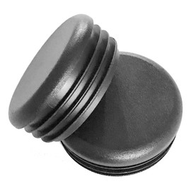 SBD (4 Pack) - 2" Round Black Plastic Tubing Plug, 2 Inch End Cap - Steel Furniture Pipe Tube Cover Insert | Fencing Post - End Caps for Fitness Equipment (14-20 Ga - Grip Range 1.840"-1.930" ID)