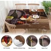 Beabes Table Cloth Wine, Wine Bottle Glasses Grapes Wooden Farmhouse
