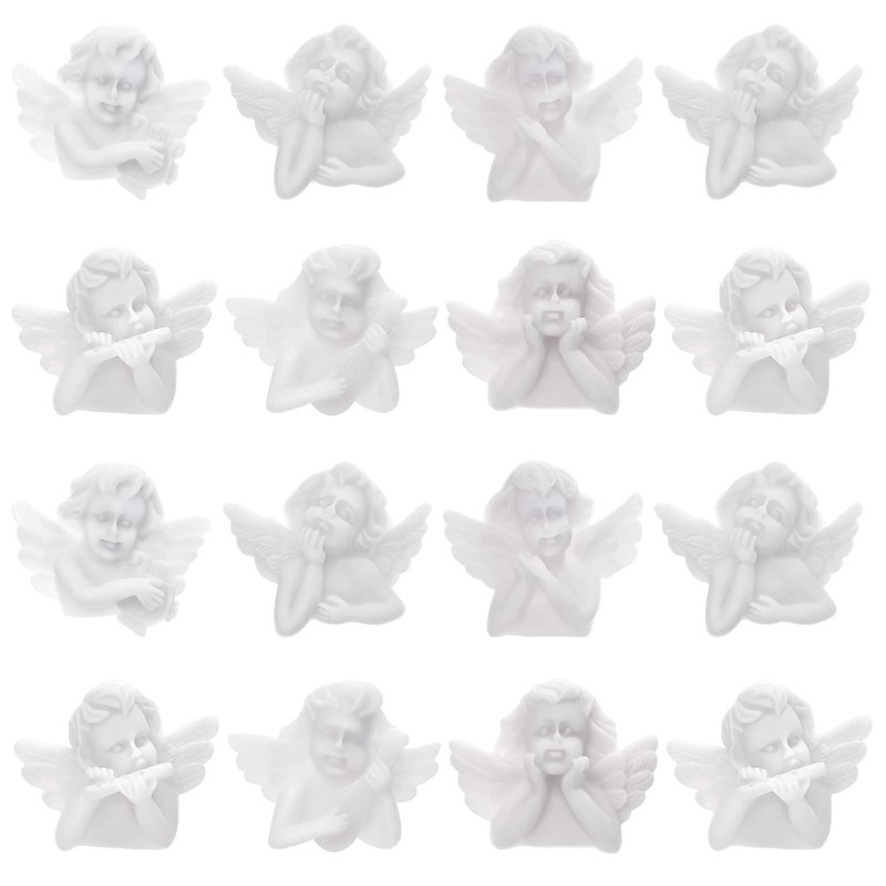 Milisten 30 x Angel Charms, Small Cherub Angel Miniatures, Resin