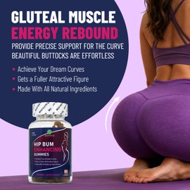AIHIYO Hip Bum Enhancement Gummies, 60 Count