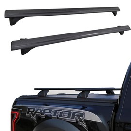 ROSY PIXEL 2 Pcs Roof Rack Cross Bars for Truck Bed, Adjustable Truck Bed Racks Bars Work with Retractable Tonneau Covers