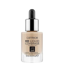 Catrice Mini HD Liquid Coverage Foundation, Make Up, No. 020 Rose Beige, Nude for Combination Skin, for Blemished Skin, Long-Lasting, Matte, Vegan, Oil-Free, Waterproof (10 ml)