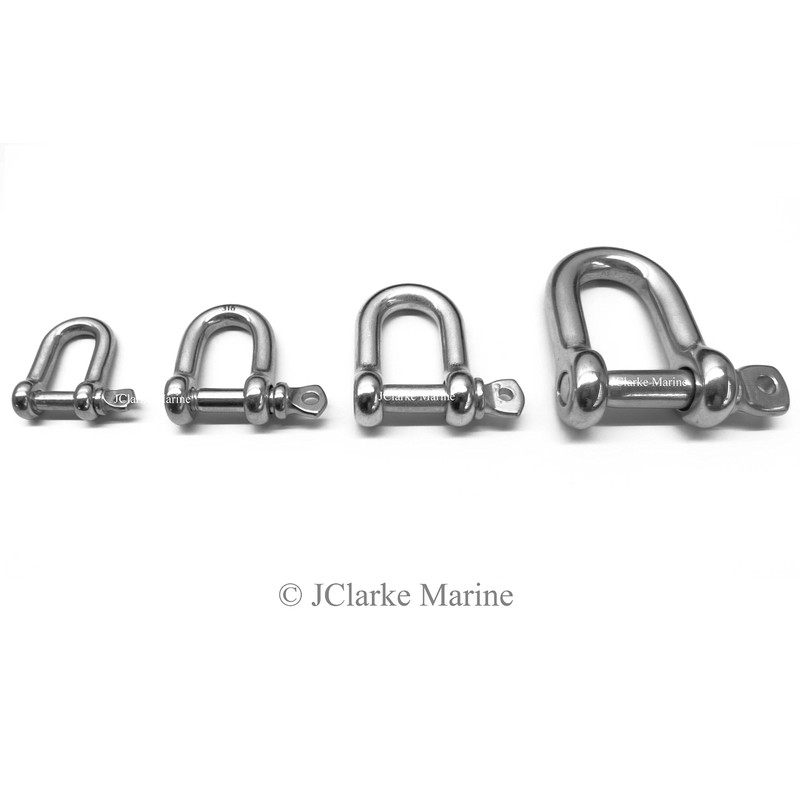 Stainless steel D shackle A4 316 marine grade - Other