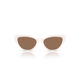 Vogue Eyewear Girls' VJ2026 Butterfly Sunglasses, Ivory/Dark Brown, 50 mm