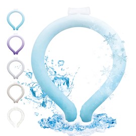 CLEAN HOUSE Neck Cooling Goods, Neck Cooling, Large Size, Blue Gradient, 68°F (28°C), Ring, PCM Material, Naturally Freeze