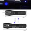 GaiGaiMall Blue Light Flashlight Single Mode Zoomable Waterproof Led Blue