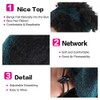 LEOSA Headband Wig for Black Women ,Wrap Wig 2 in
