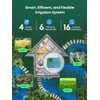 HiOazo 4-Zone Smart Lawn Sprinkler Controller Irrigation System Watering Schedule