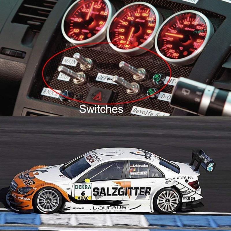 Jtron Rocker Switch 12V 20A/24V 10A, Rocker Switch 2P SPST