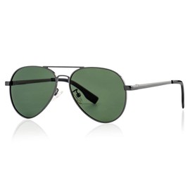 Gleyemor Small Aviator Sunglasses for Women and Men, 52MM Small Frame Polarized Aviators for Small Face (Gunmetal/G15)