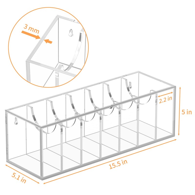 FEMELI Belt Organizer, Acrylic Belt Storage for Closet with Dust