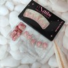 Pink Glitter Press on Nails Short Square Fake Nails with