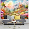Fairy Tale Castle Backdrop 7 x 5 ft ，Pink Magical